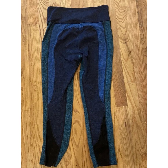 FP MOVEMENT by Free People Athletic Leggings XS Black Blue Heather Mesh - Picture 2 of 4